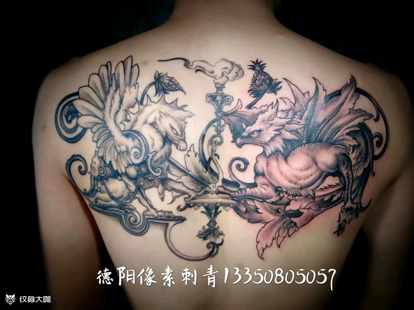 狮鹫_纹身图案手稿图片_章鱼的纹身作品集