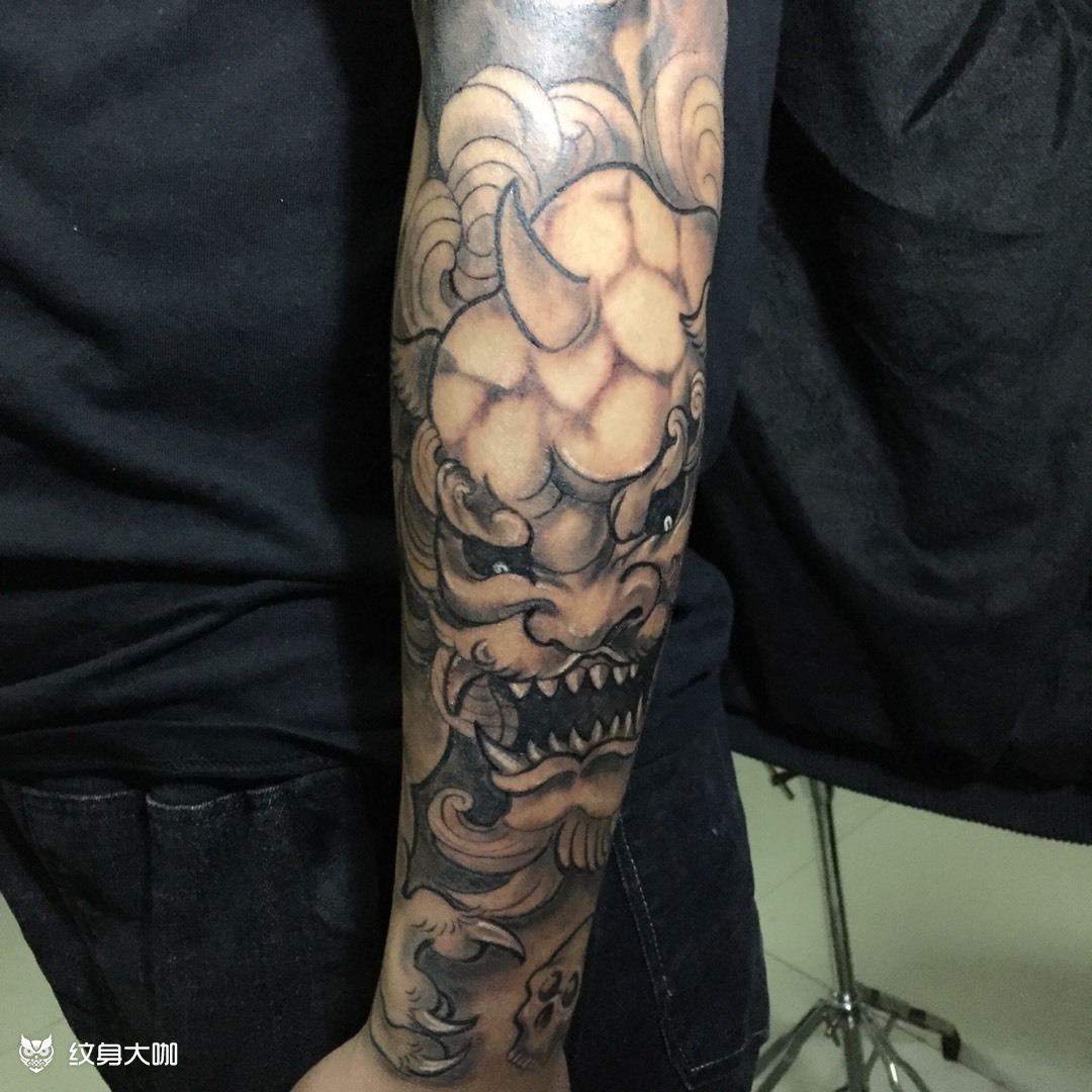 秽迹金刚花臂_纹身图案手稿图片_韩承龙的纹身作品集