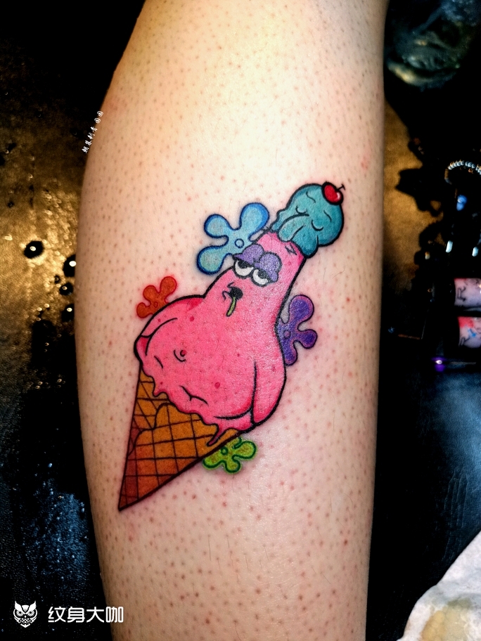 派大星_纹身图案手稿图片_园园的纹身作品集