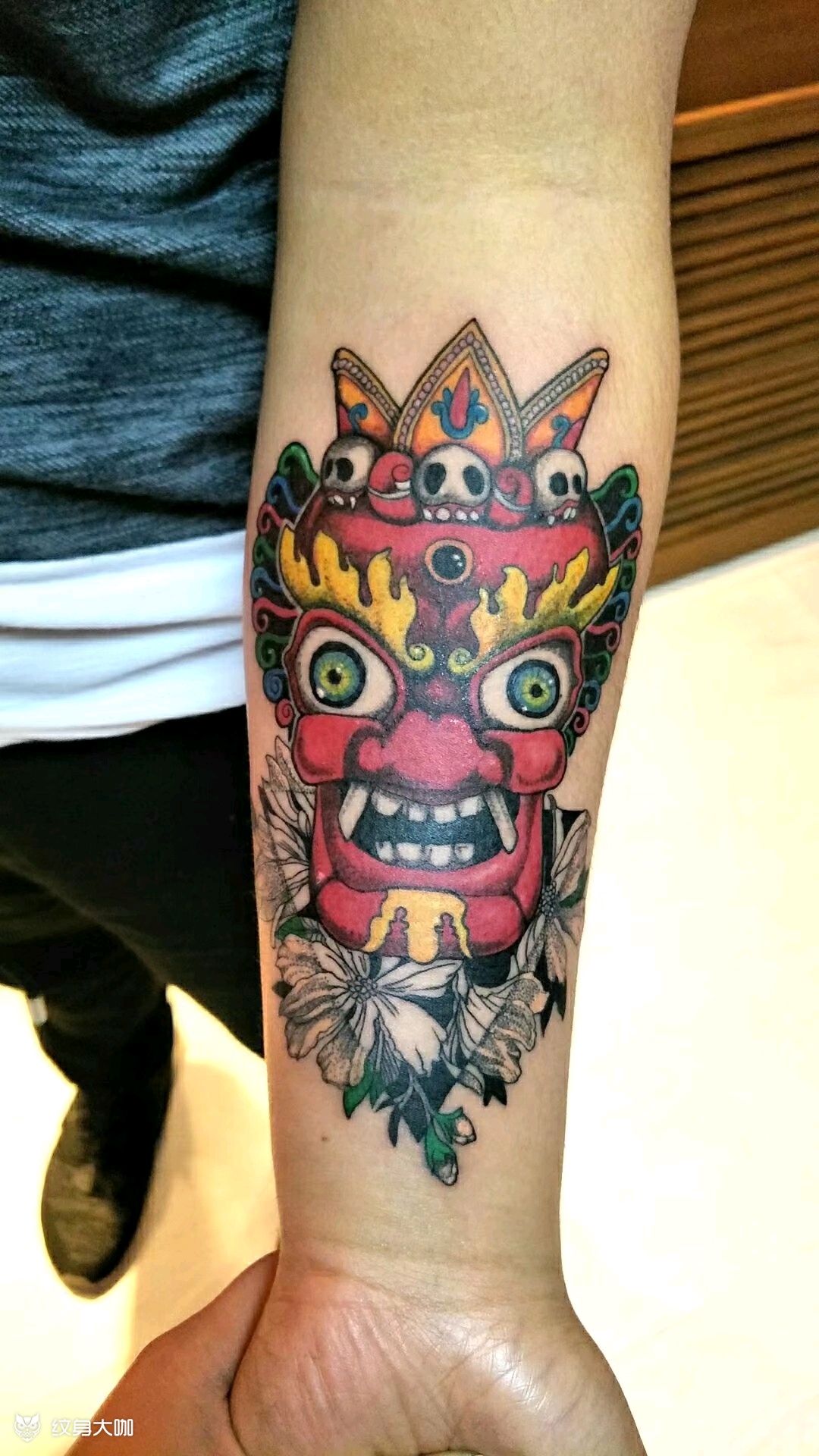 面具_纹身图案手稿图片_雷叁的纹身作品集