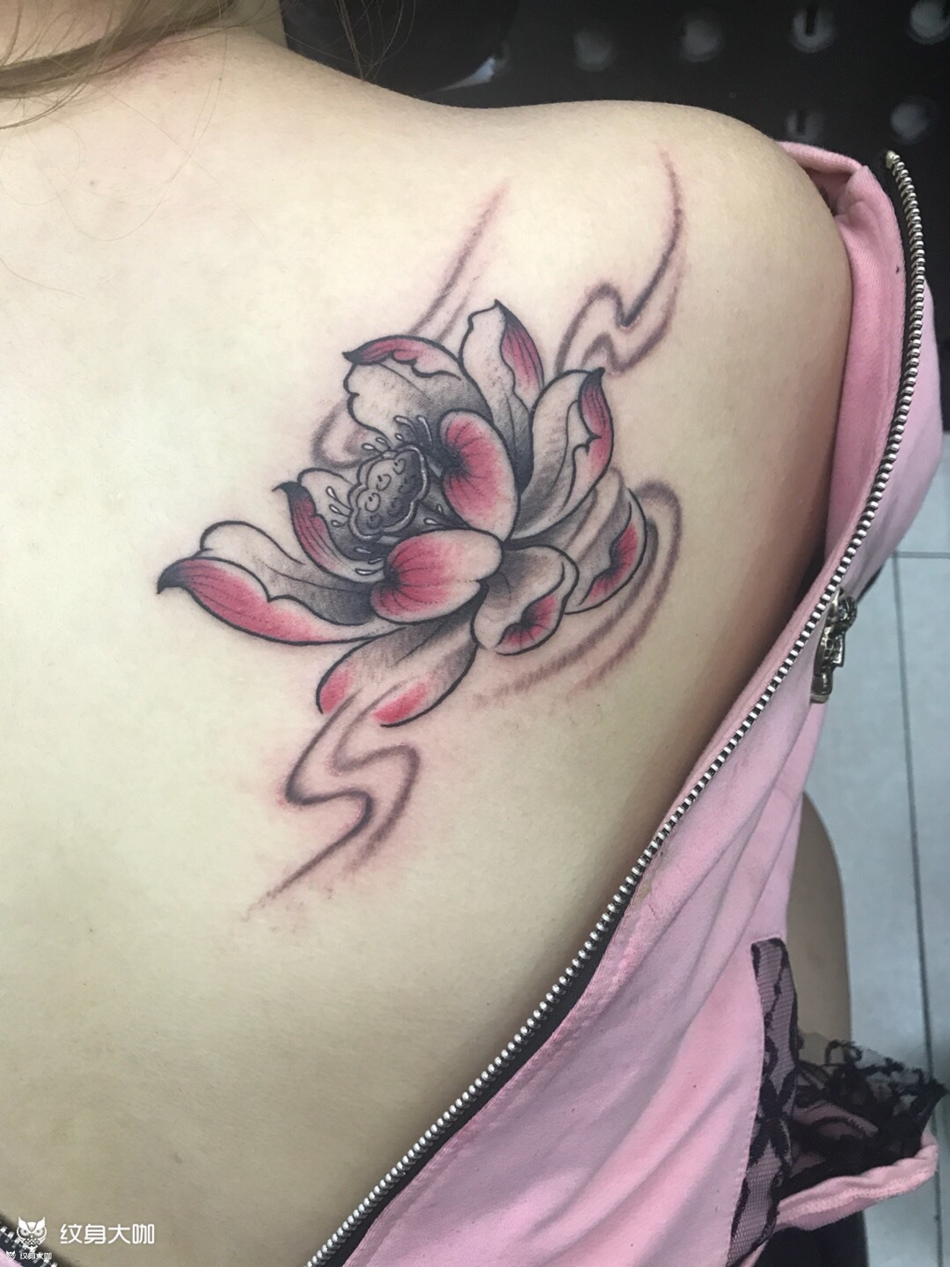 荷花_纹身图案手稿图片_塔兔的纹身作品集