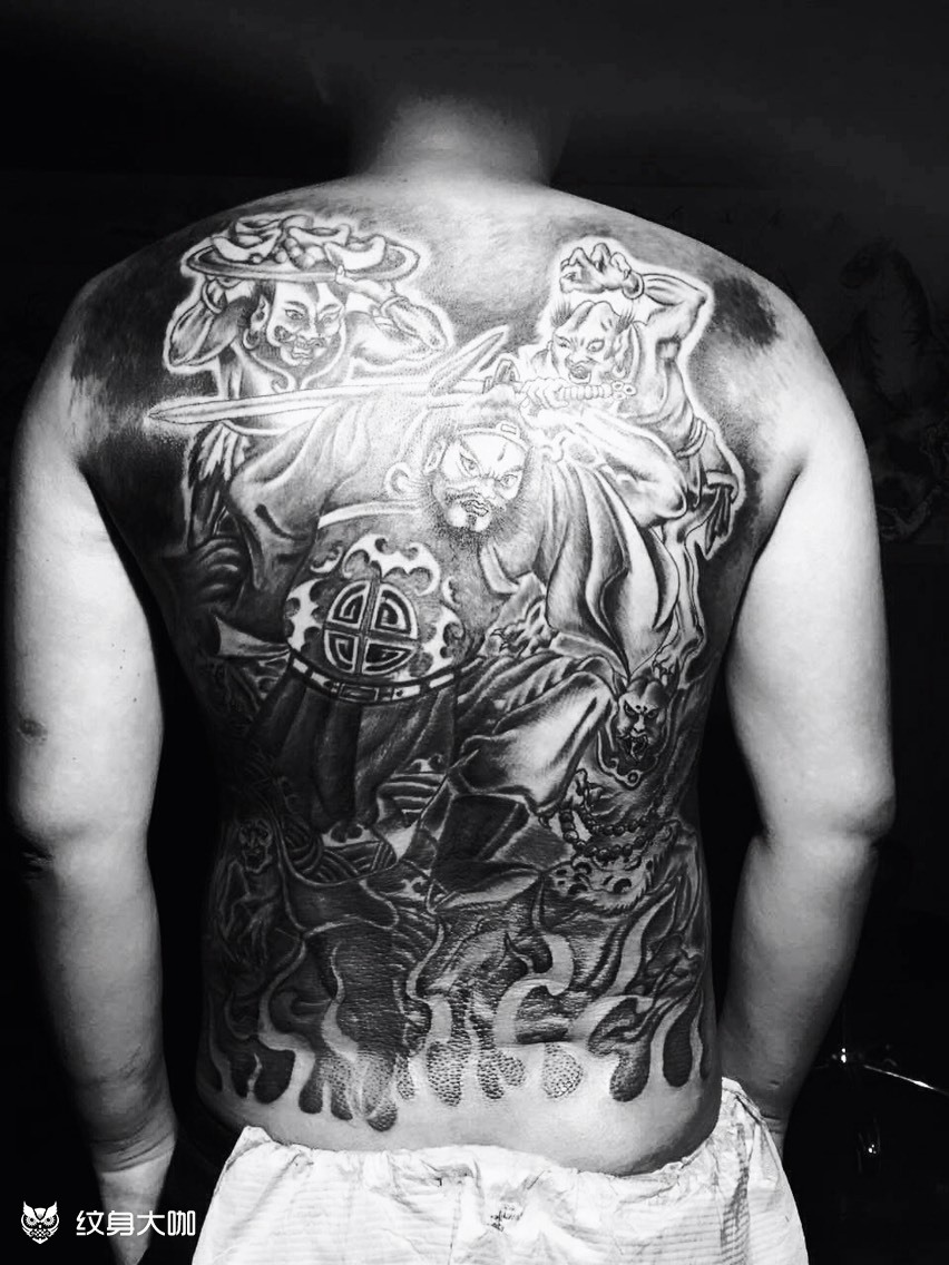 五鬼进财_纹身图案手稿图片_六子的纹身作品集
