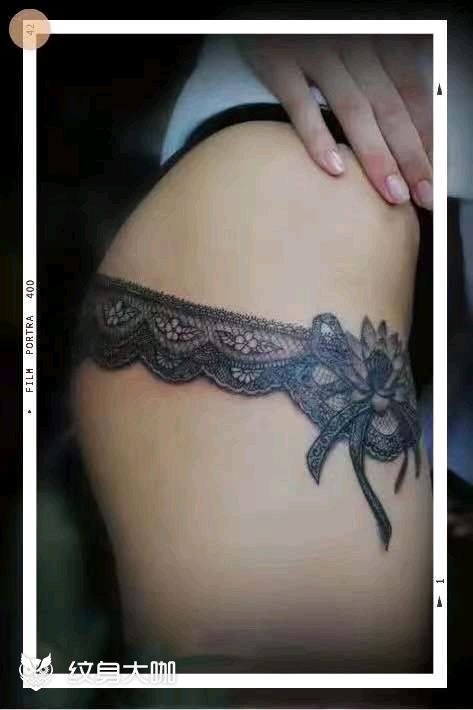 性感蕾丝_纹身图案手稿图片_雕皓的纹身作品集
