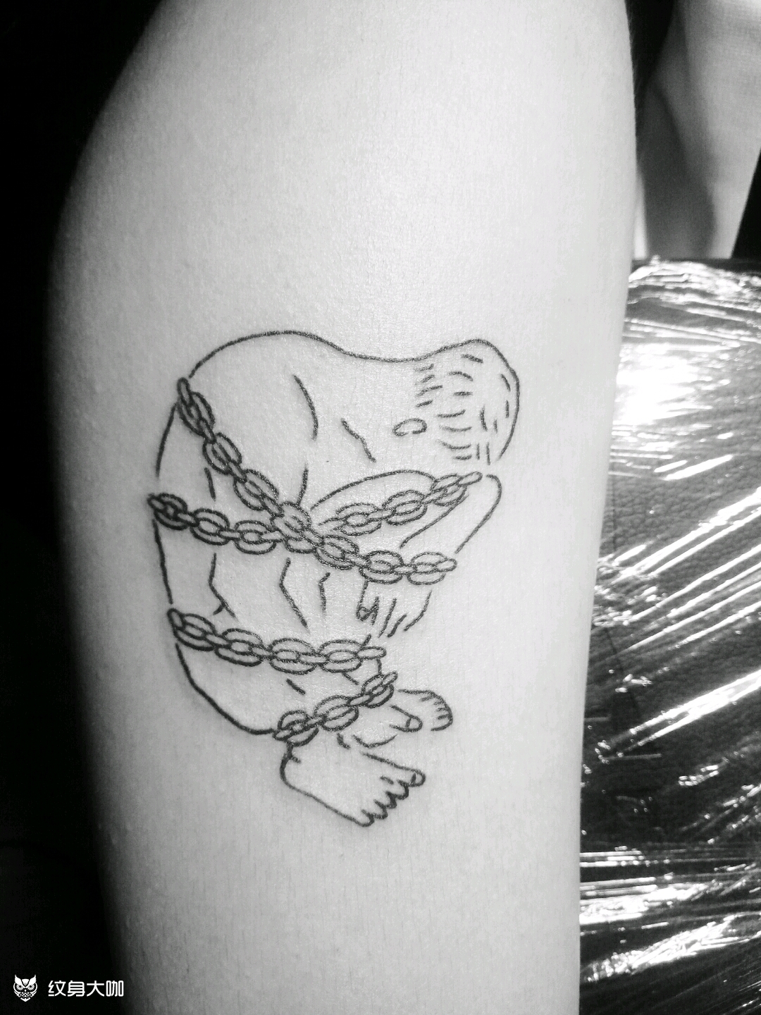 枷锁_纹身图案手稿图片_凌凌的纹身作品集