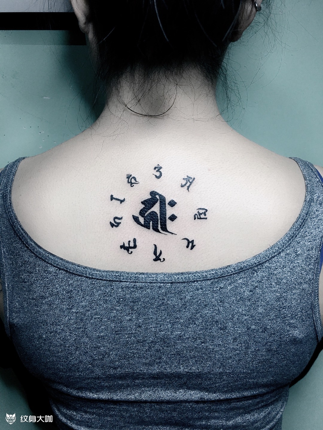 梵文_纹身图案手稿图片_小涵的纹身作品集