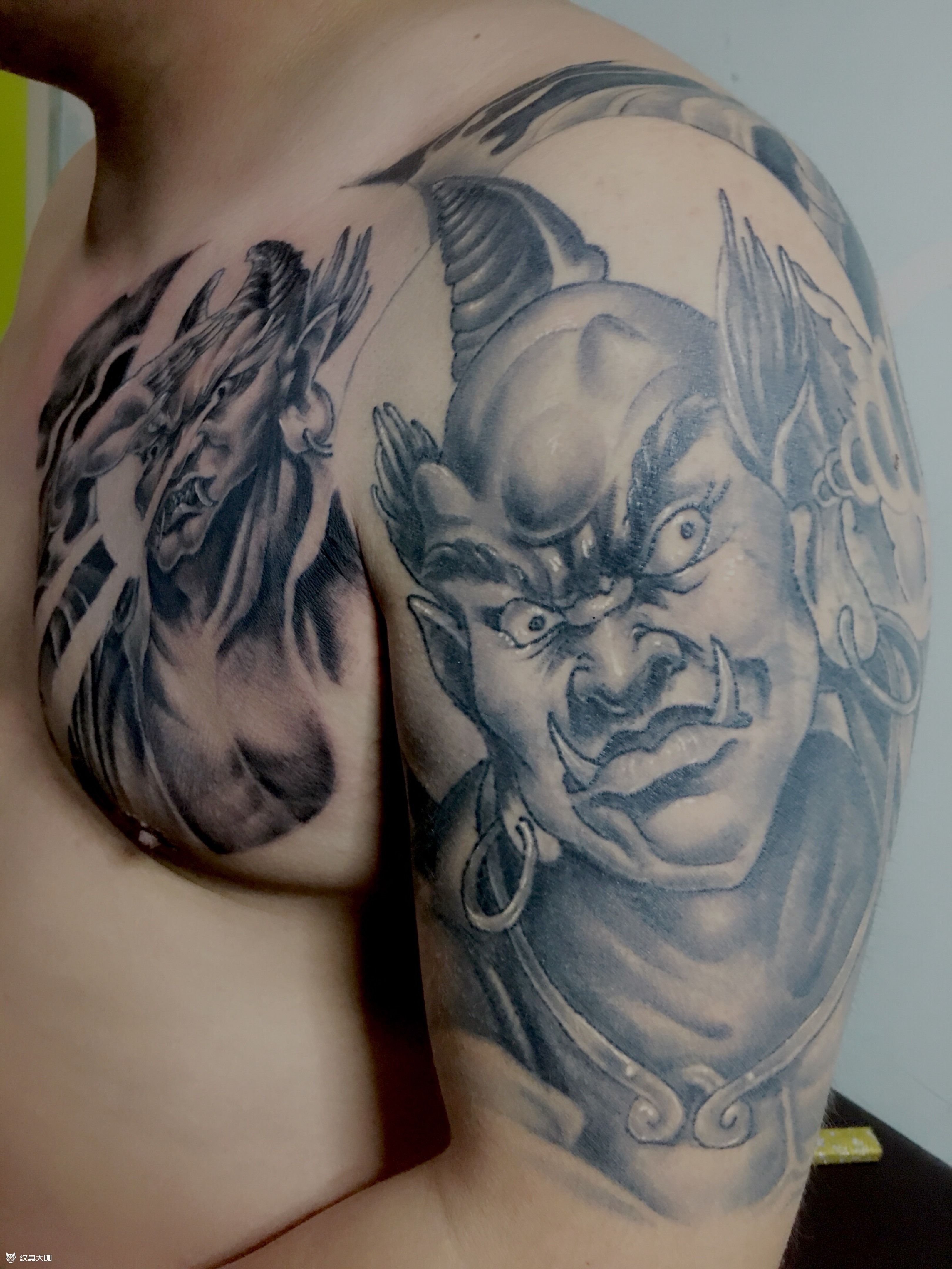 千里眼顺风耳_纹身图案手稿图片_显胜老尸的纹身作品集