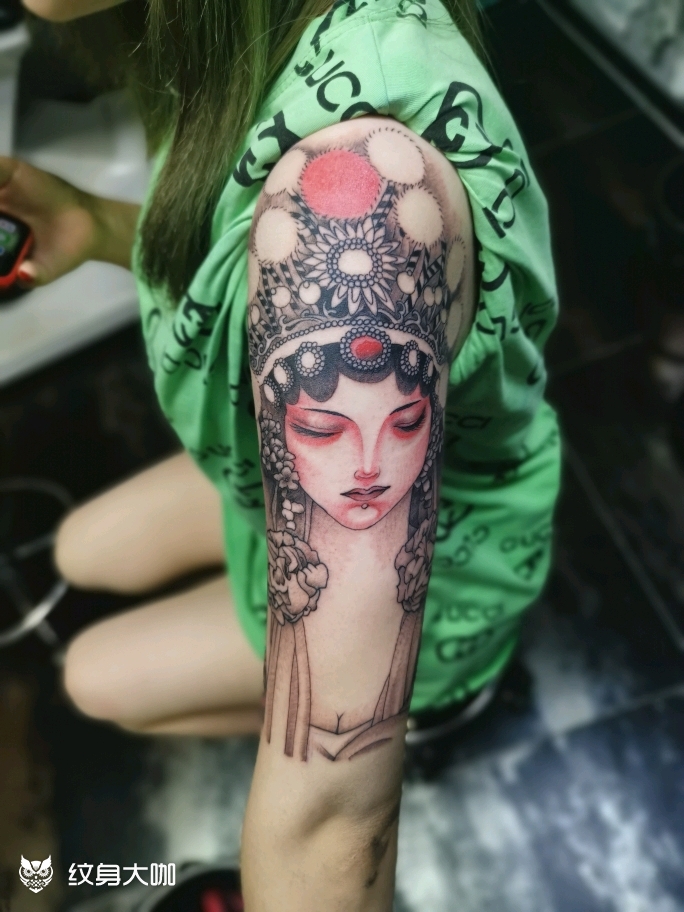 花旦_纹身图案手稿图片_慧慧的纹身作品集