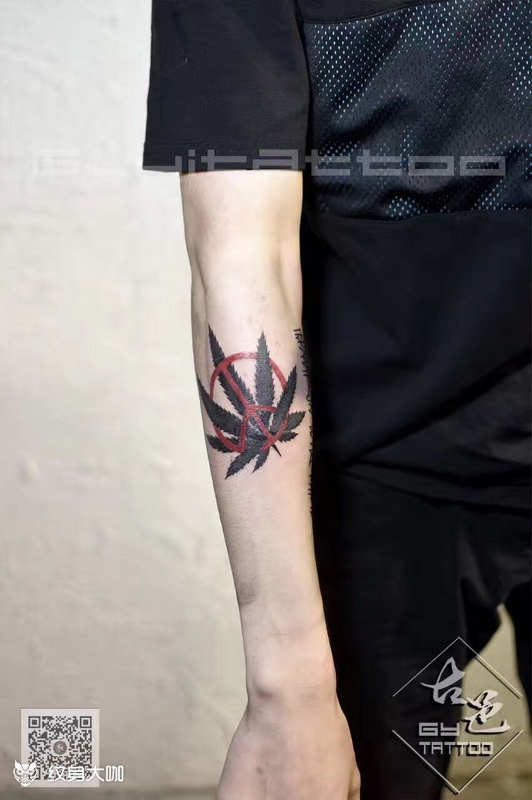 麻叶_纹身图案手稿图片_古邑,小聪的纹身作品集