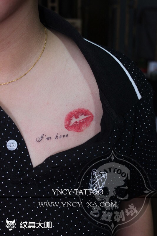 唇印_纹身图案手稿图片_和尚的纹身作品集