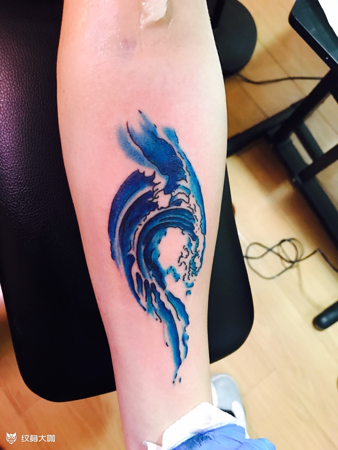 浪花_纹身图案手稿图片_超的纹身作品集