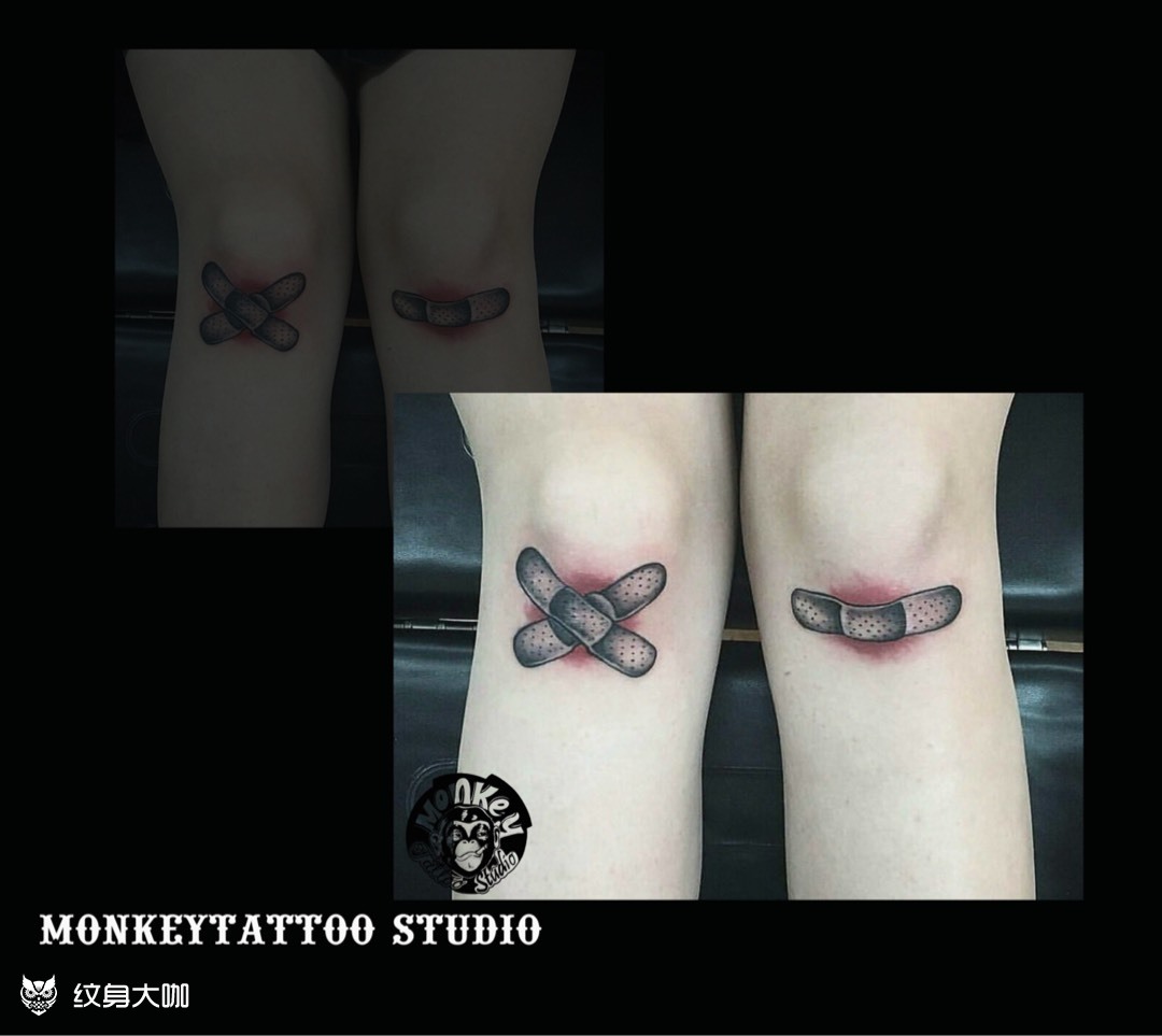 膝盖遮盖_纹身图案手稿图片_97猴的纹身作品集