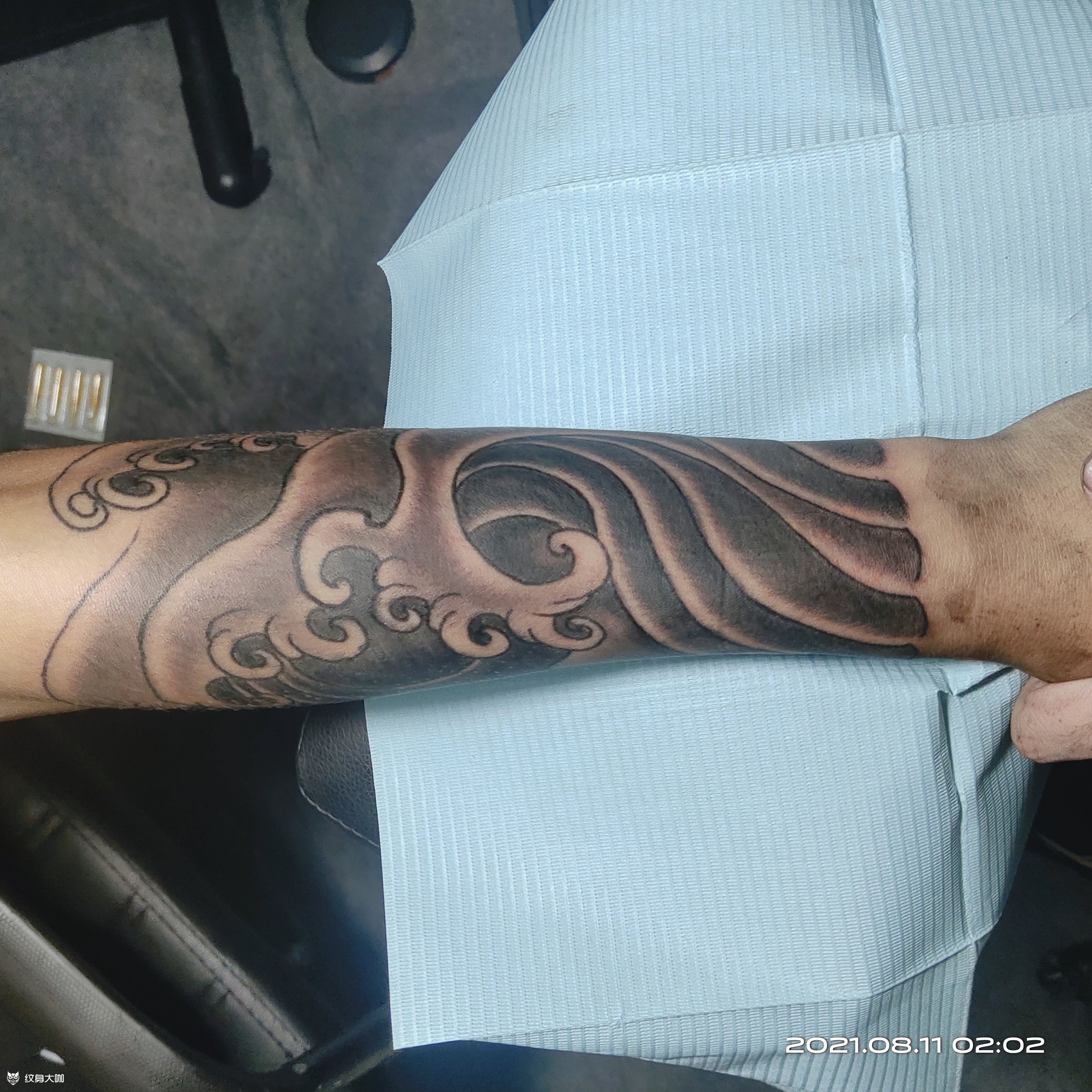 水浪_纹身图案手稿图片_-赵的纹身作品集