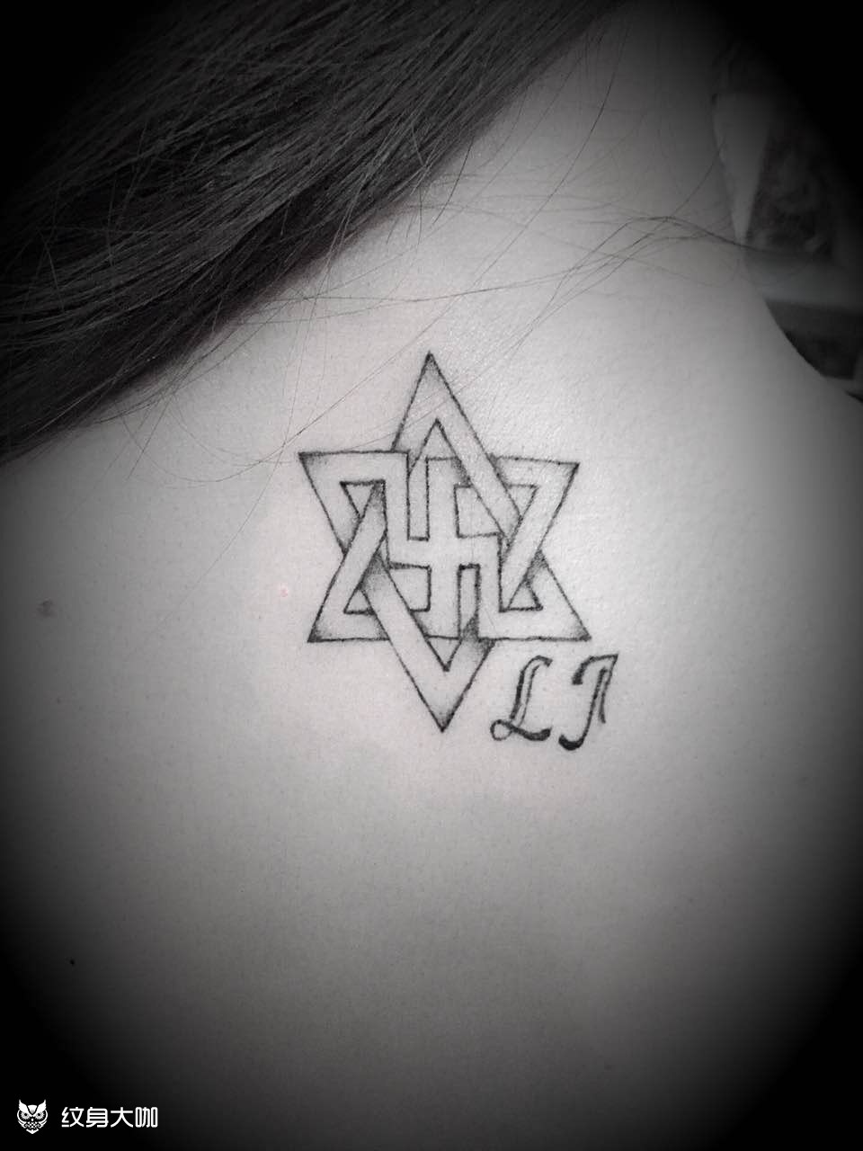 六芒星_纹身图案手稿图片_陈晨的纹身作品集