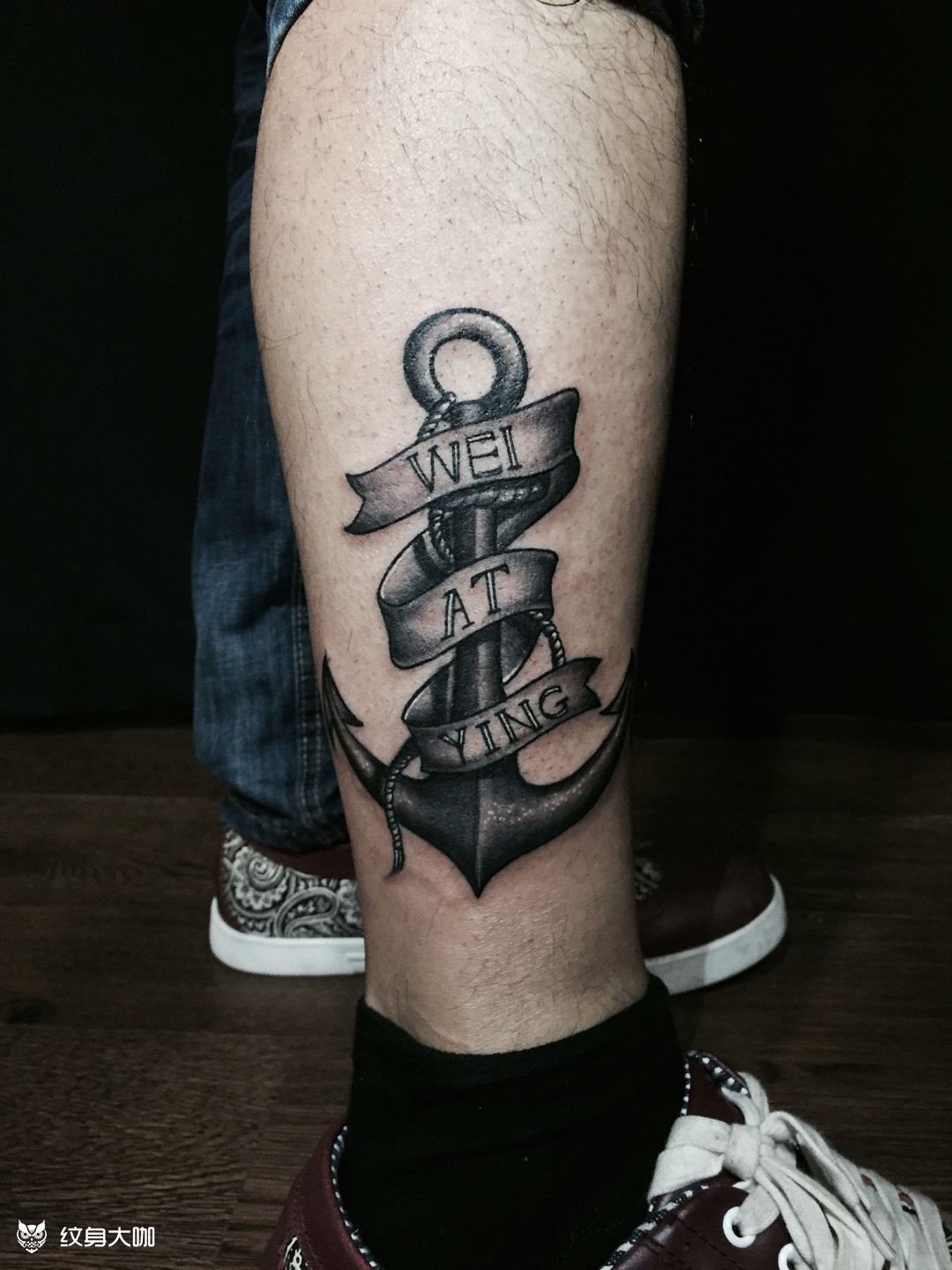 船锚_纹身图案手稿图片_老李的纹身作品集