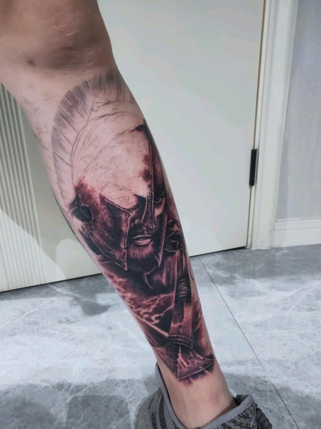 欧美写实包小腿斯巴达勇士搭配_纹身吧社区 - 纹身大咖