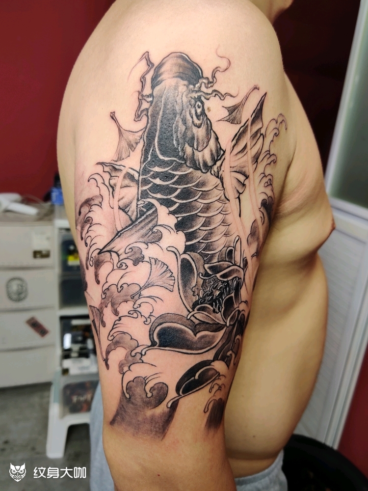 锦鲤_纹身图案手稿图片_箓·刺的纹身作品集