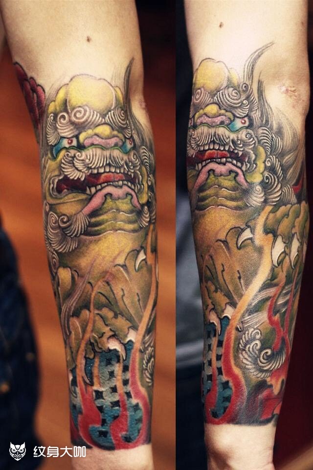 彩色狮子包小臂