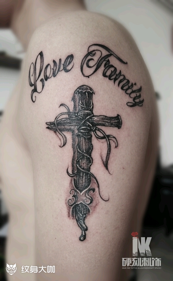 十字架_纹身图案手稿图片_赵磊的纹身作品集