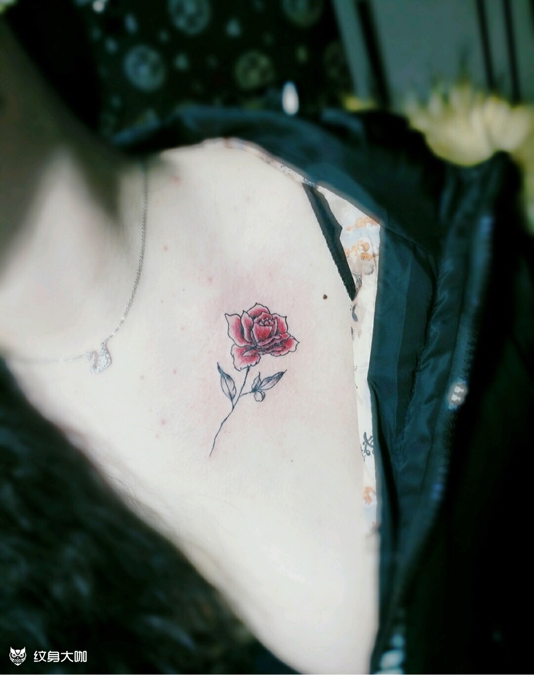 小清新玫瑰_纹身图案手稿图片_东川的纹身作品集