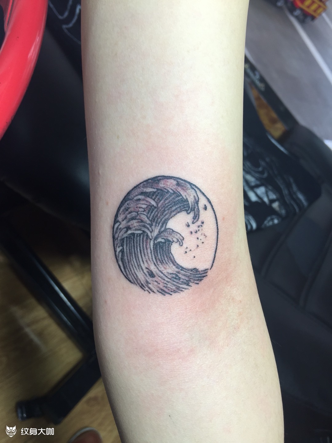 水花_纹身图案手稿图片_王东的纹身作品集