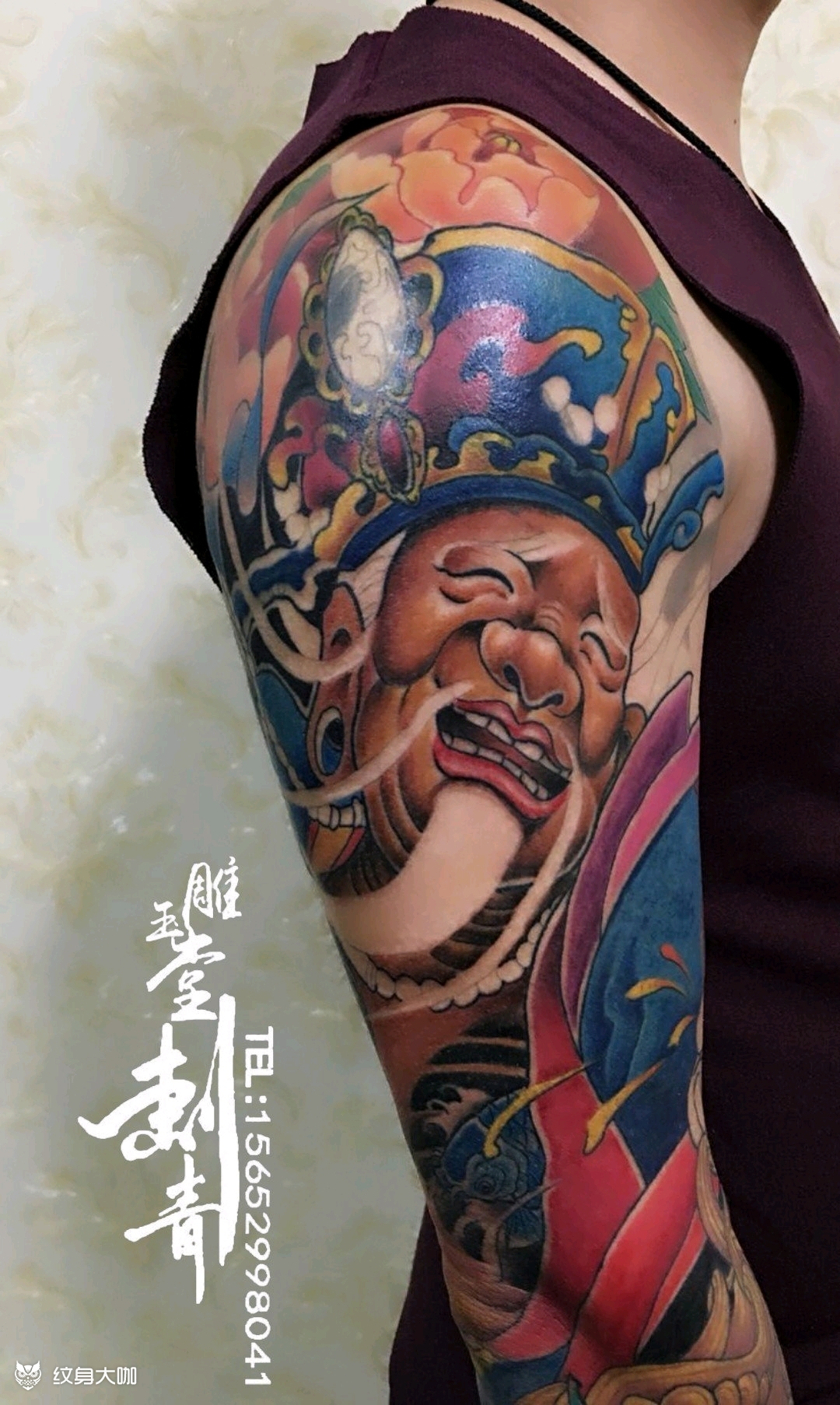 花臂_纹身图案手稿图片_雕玉堂的纹身作品集