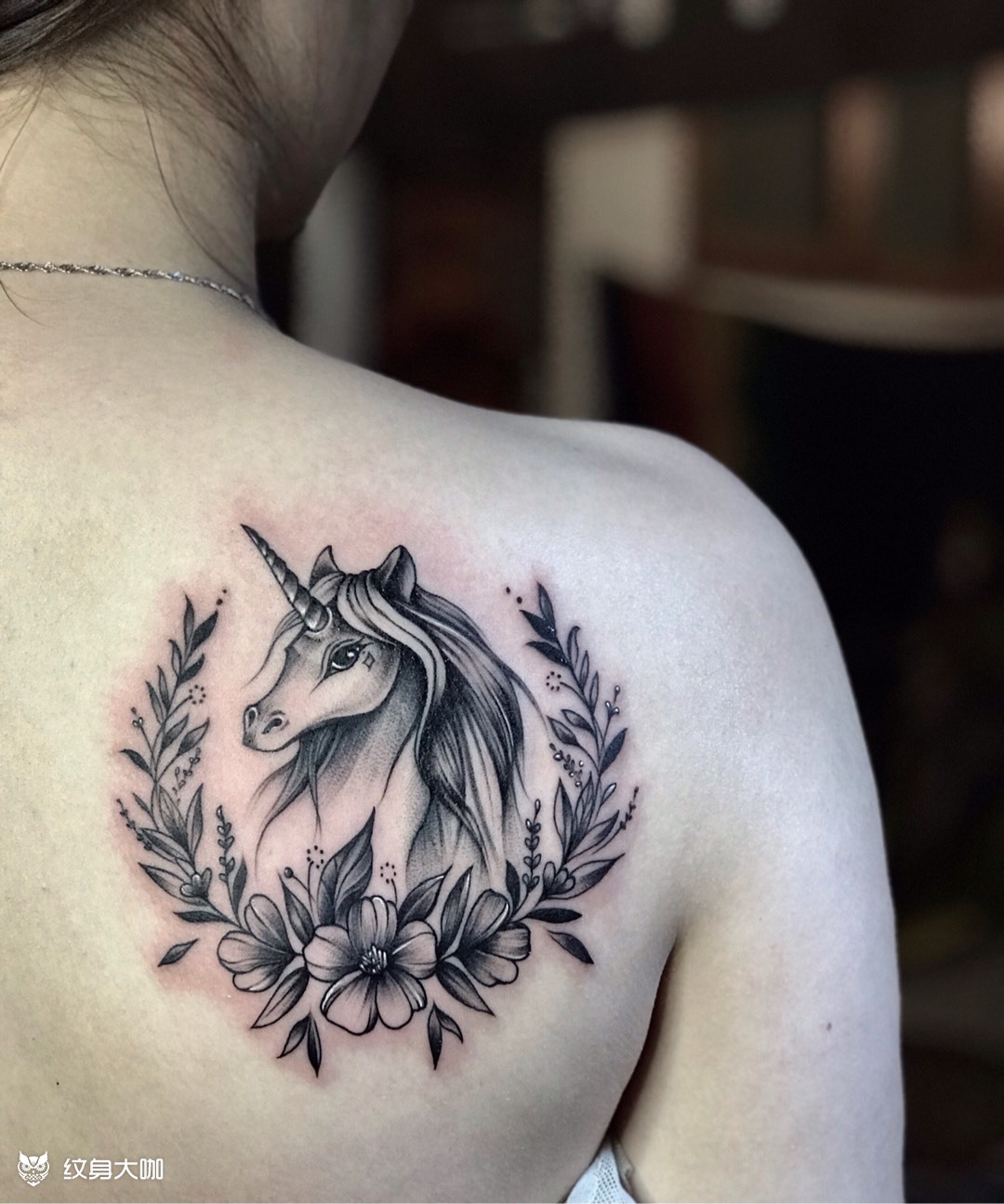 独角兽_纹身图案手稿图片_木 木的纹身作品集