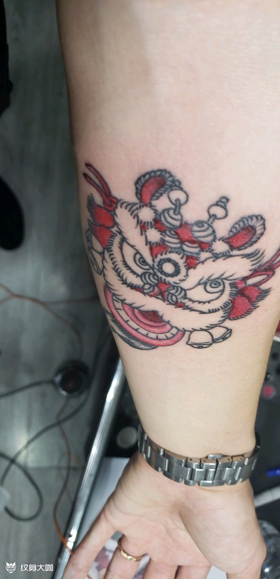 醒狮_纹身图案手稿图片_侯佳文的纹身作品集