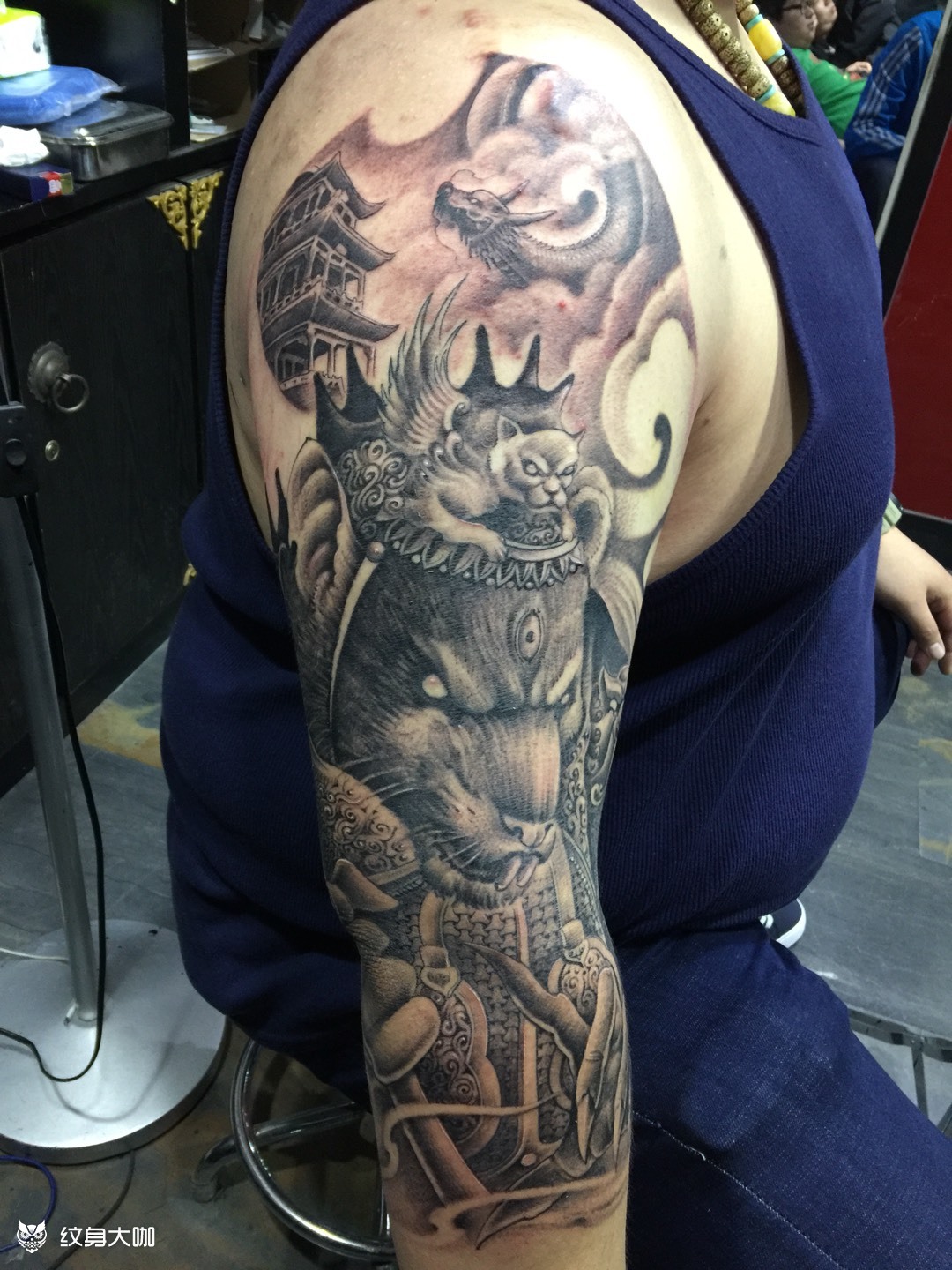 未完成_纹身图案手稿图片_老牛的纹身作品集