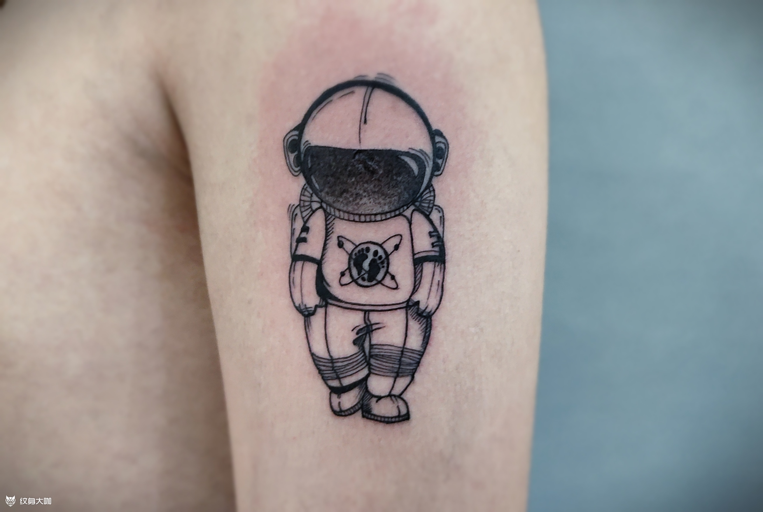 宇航员_纹身图案手稿图片_老蒋的纹身作品集