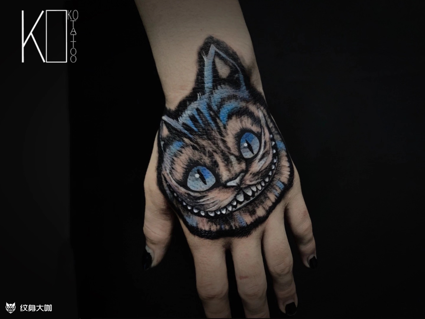 柴郡猫_纹身图案手稿图片_玩子的纹身作品集