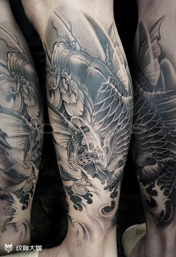 吉祥富贵鲤鱼纹身 2021年刚_纹身吧社区 - 纹身大咖