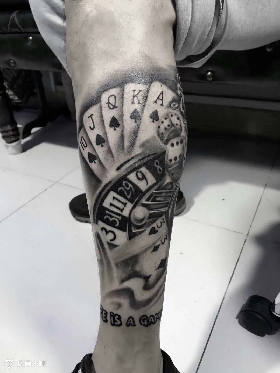 人生就像一场赌博_纹身图案手稿图片_y君的纹身作品集