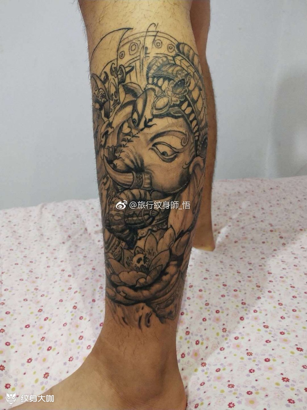 象神_纹身图案手稿图片_勾陈的纹身作品集