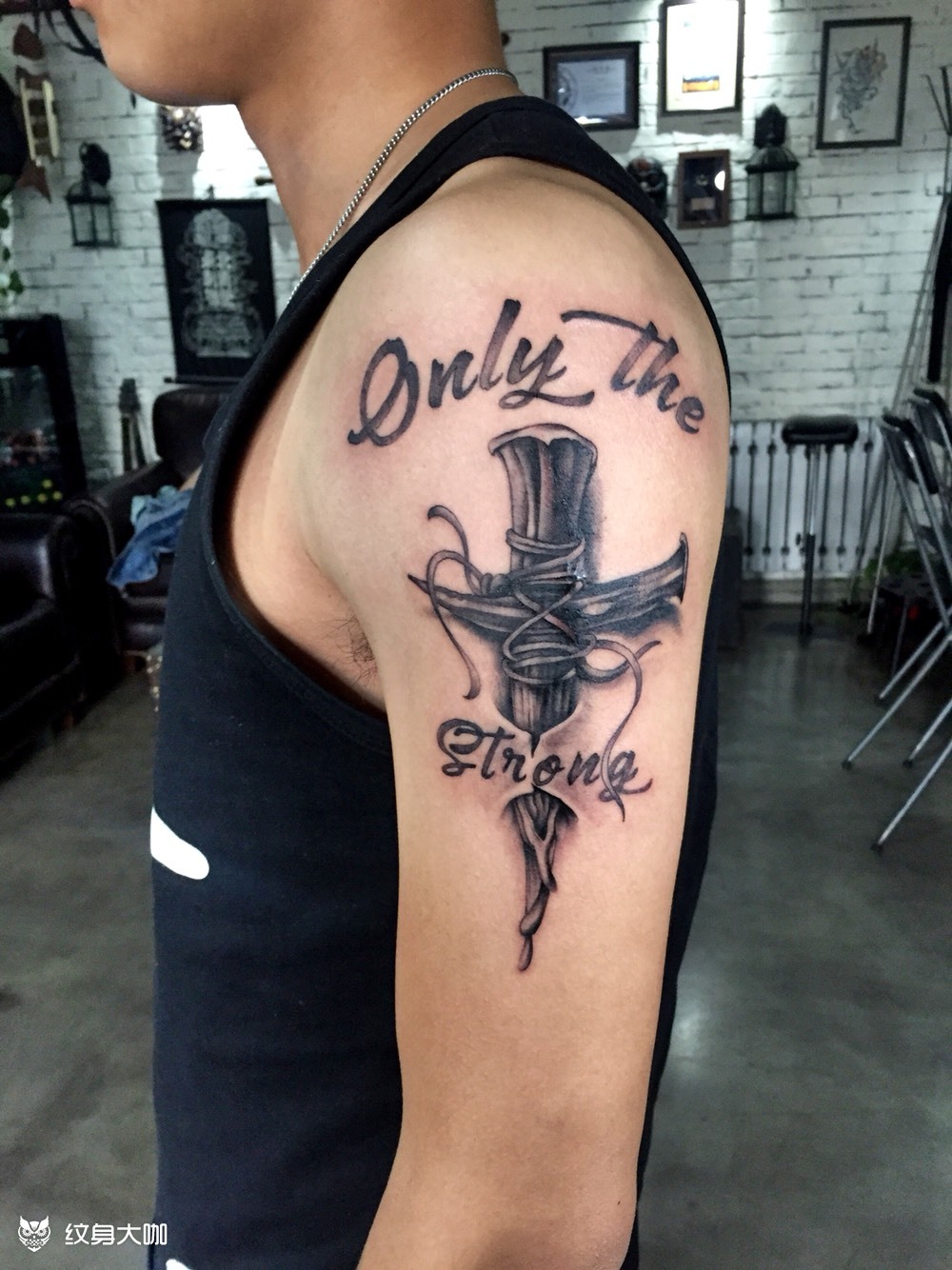 十字架_纹身图案手稿图片_肖峰的纹身作品集