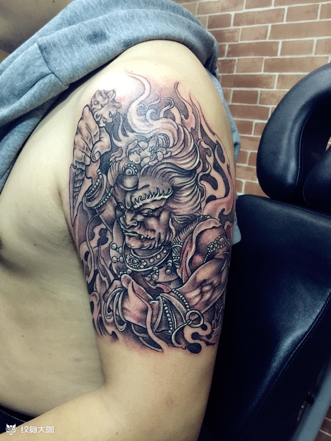 不动明王_纹身图案手稿图片_王涛的纹身作品集