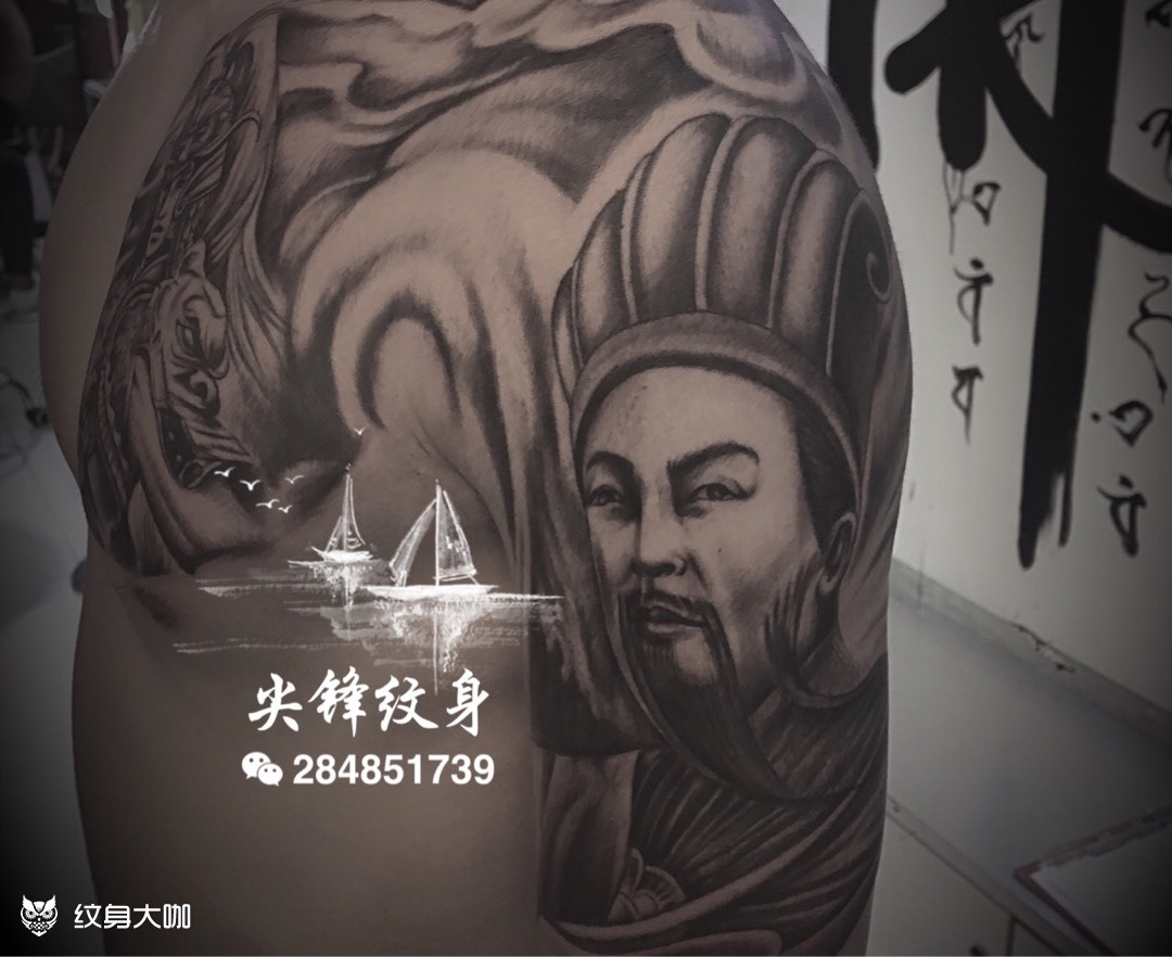 诸葛亮赵子龙_纹身图案手稿图片_曾建明的纹身作品集