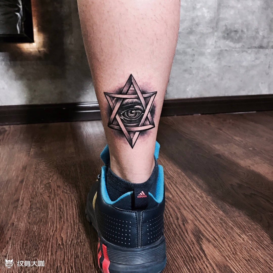 上帝之眼_纹身图案手稿图片_老李的纹身作品集