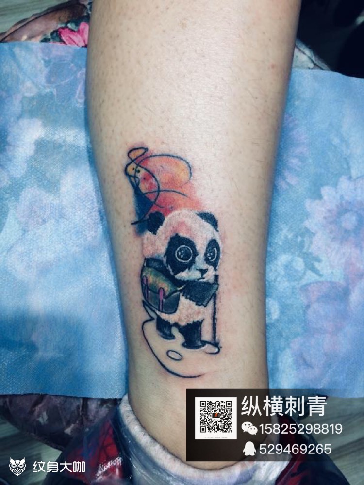 可爱小熊猫_纹身图案手稿图片_纵横-洋的纹身作品集