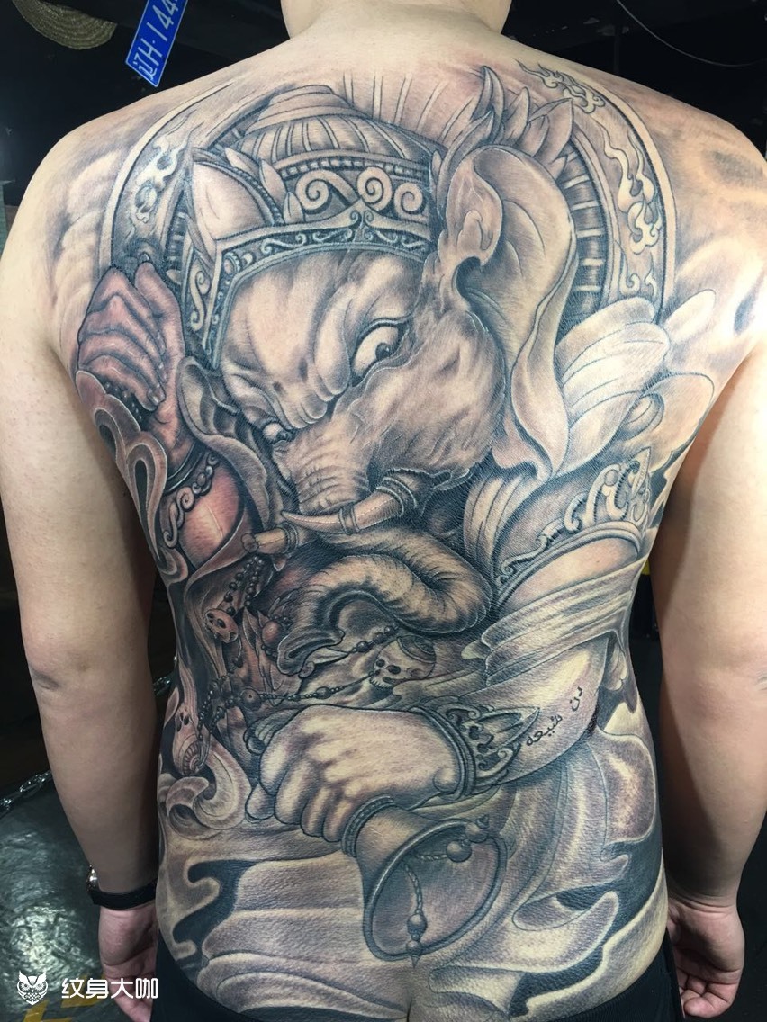 象财神_纹身图案手稿图片_何柏胜的纹身作品集