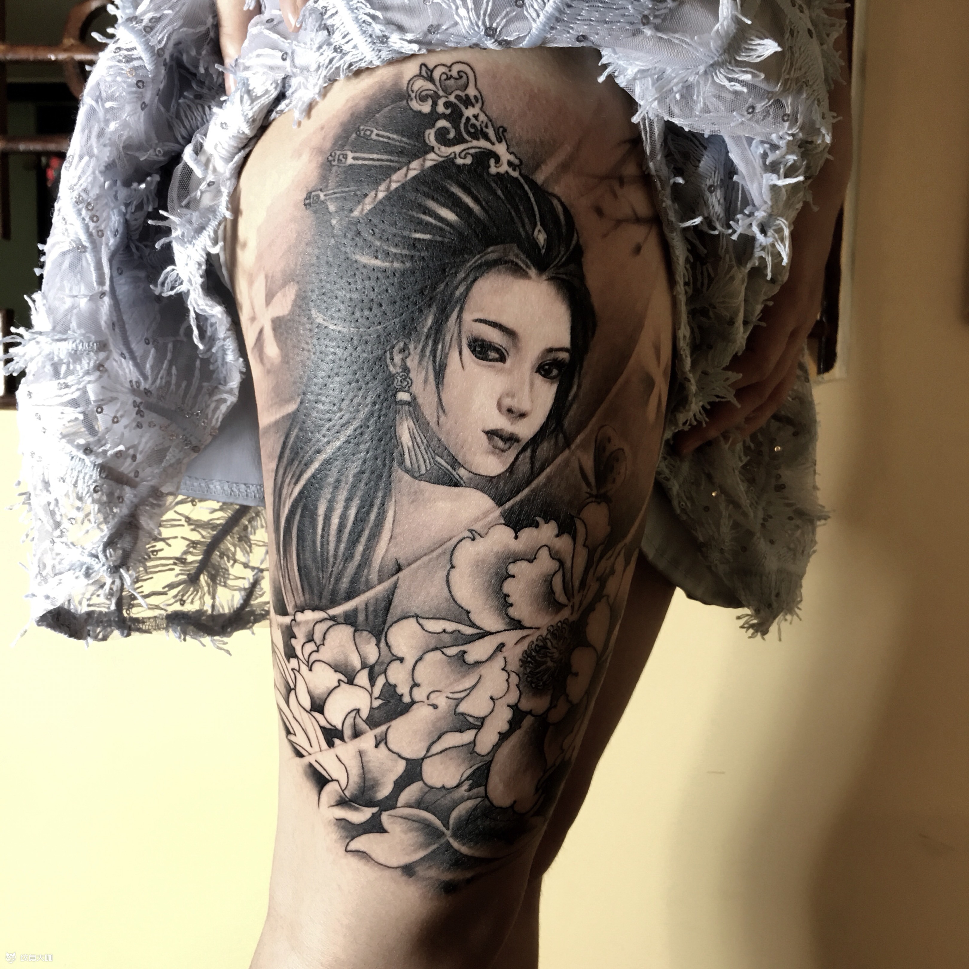 艺伎_纹身图案手稿图片_ · 释意 ·的纹身作品集