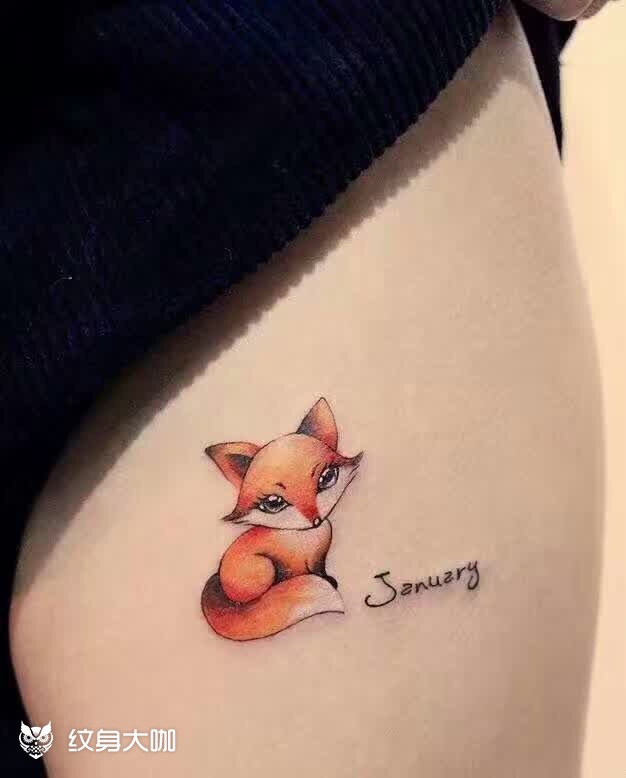 小狐狸_纹身图案手稿图片_纹.绣.刺.青的纹身作品集