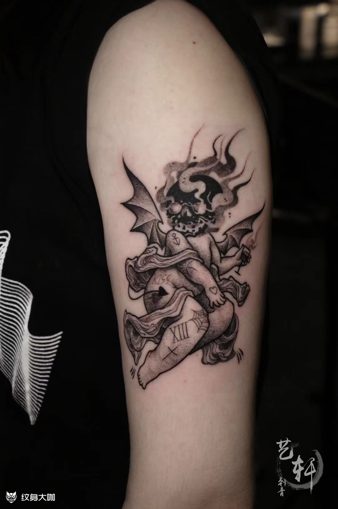 小恶魔_纹身图案手稿图片_陈启浪的纹身作品集