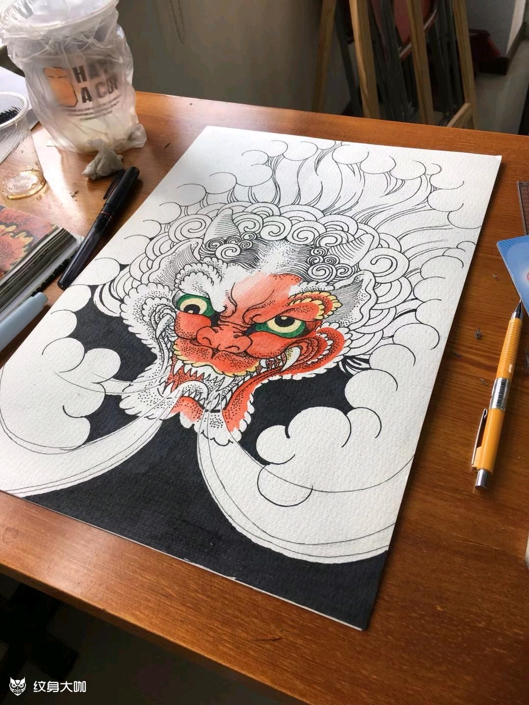 酒吞童子与生首_纹身图案手稿图片_雕勇的纹身作品集