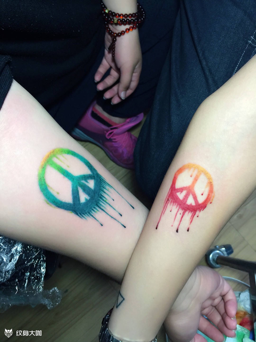 反战标志_纹身图案手稿图片_小涛的纹身作品集