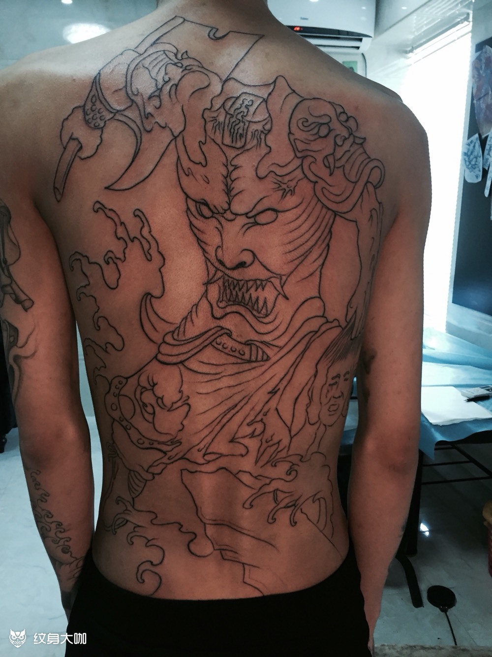 刑天_纹身图案手稿图片_黄杰丰的纹身作品集