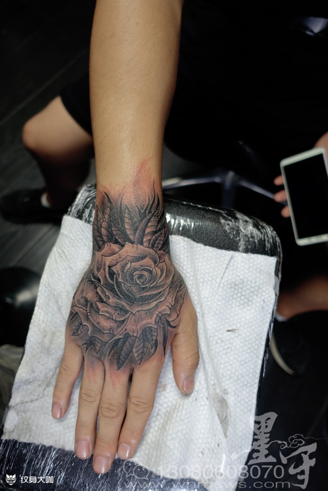 手背_纹身图案手稿图片_王训训的纹身作品集