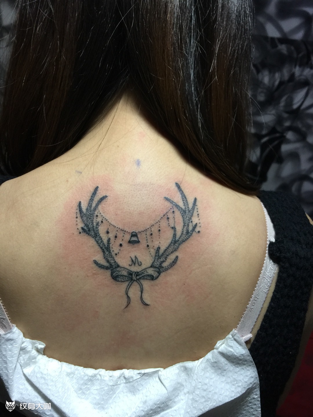胸口鹿头纹身图案图片