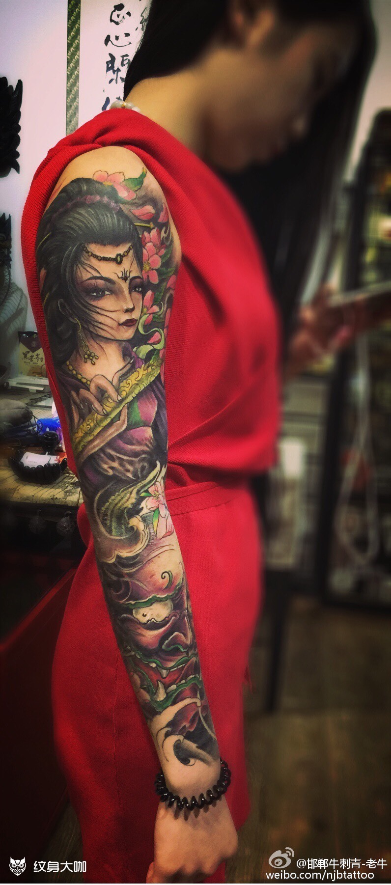 花臂_纹身图案手稿图片_牛晋北的纹身作品集