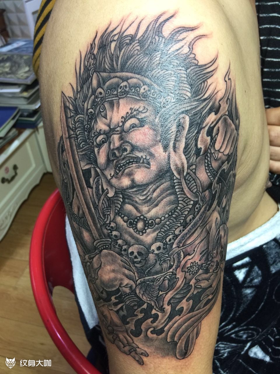 明王_纹身图案手稿图片_张林的纹身作品集