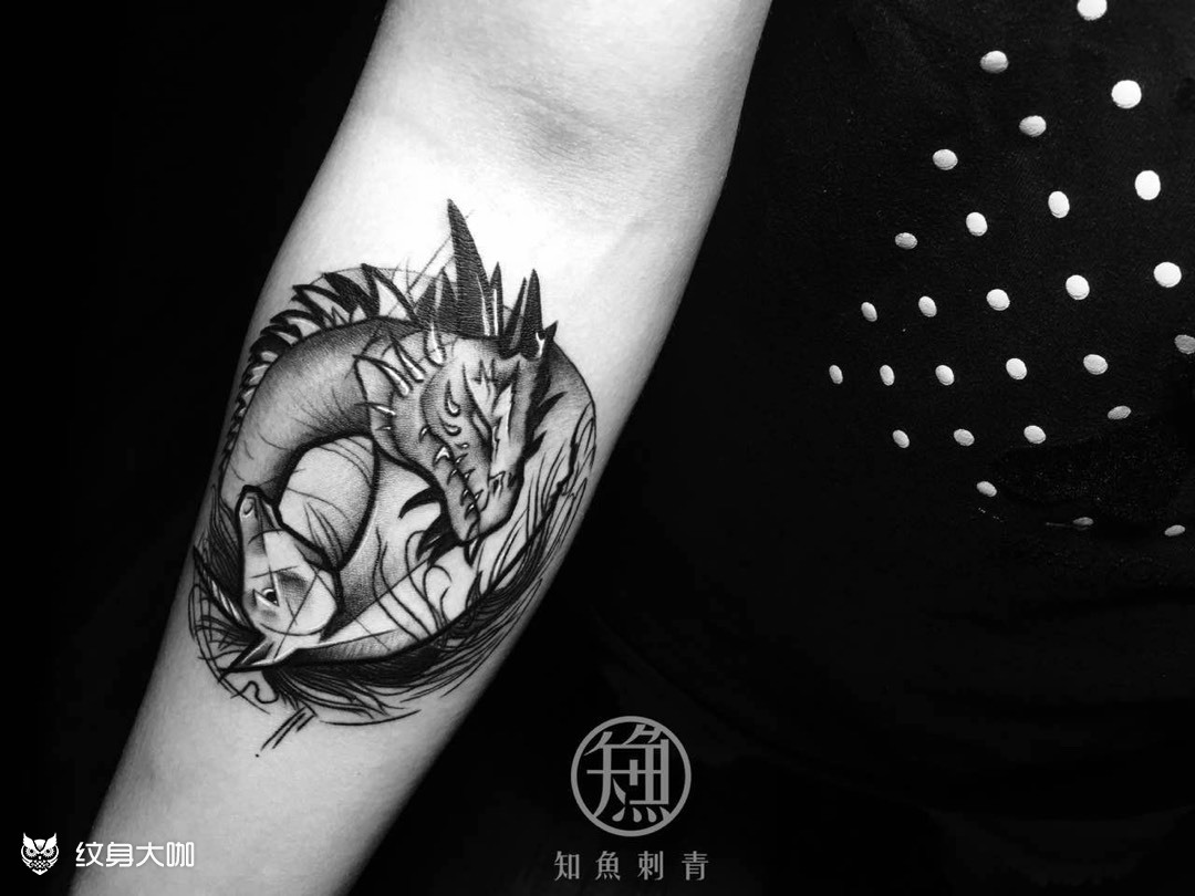 龙马_纹身图案手稿图片_大牙的纹身作品集